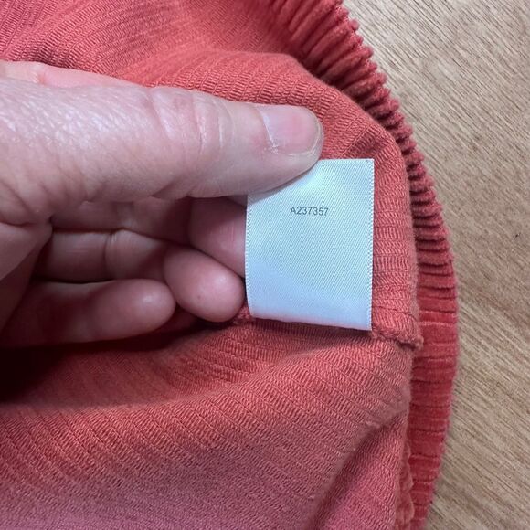 d&co Corduroy Vest Womens 1X Orange Zip Front Sleeveless Lightweight - Picture 6 of 6